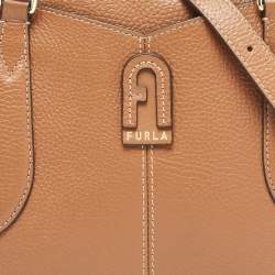 Furla Brown Leather Dafne Satchel