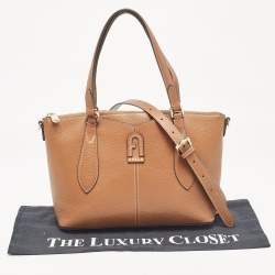 Furla Brown Leather Dafne Satchel