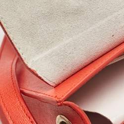 Furla Orange Leather Metropolis Top Handle Bag