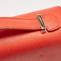 Furla Orange Leather Metropolis Top Handle Bag