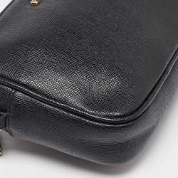 Furla Black Leather Camera Crossbody Bag