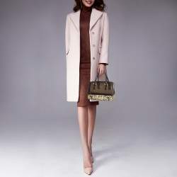 Furla Black/Beige Leopard Print Rubber and Leather Candy Satchel