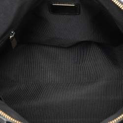 Pre Owned Furla Black Textured Leather Piper Dome Satchel