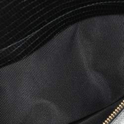 Pre Owned Furla Black Textured Leather Piper Dome Satchel