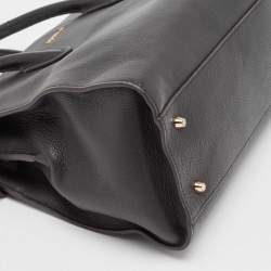 Pre Owned Furla Black Leather Pin S Tote