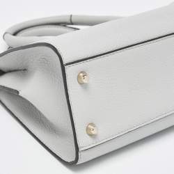 Pre Owned Furla Grey Leather Zip Tote