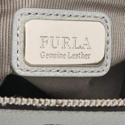 Pre Owned Furla Grey Leather Zip Tote