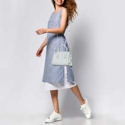 Pre Owned Furla Grey Leather Zip Tote