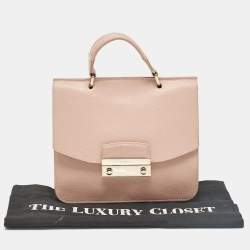 Furla Pink Leather Metropolis Top Handle Bag