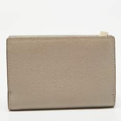 Furla Grey Leather Trifold Compact Wallet