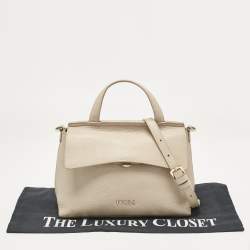 Furla Light Beige Leather Niki Top Handle Bag