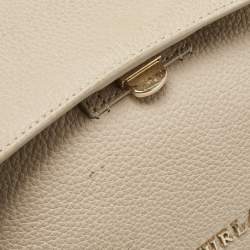 Furla Light Beige Leather Niki Top Handle Bag