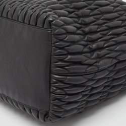 Pre Owned Furla Black Quilt Leather Caos Shoulder Bag