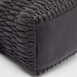 Pre Owned Furla Black Quilt Leather Caos Shoulder Bag