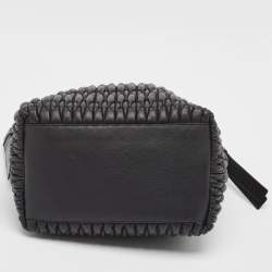 Pre Owned Furla Black Quilt Leather Caos Shoulder Bag