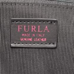Pre Owned Furla Black Quilt Leather Caos Shoulder Bag