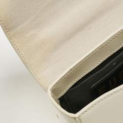 Furla Cream Patent Leather Metropolis Crossbody Bag