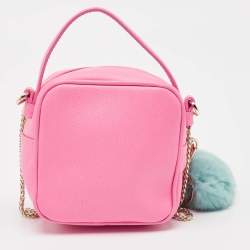 Pre Owned Furla Pink Leather Mini Yo-Yo Crossbody Bag