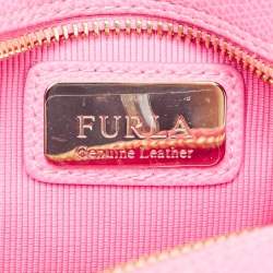 Pre Owned Furla Pink Leather Mini Yo-Yo Crossbody Bag