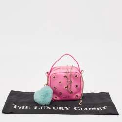 Pre Owned Furla Pink Leather Mini Yo-Yo Crossbody Bag