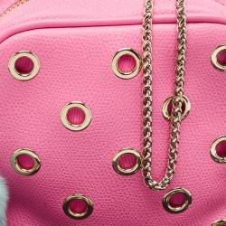 Pre Owned Furla Pink Leather Mini Yo-Yo Crossbody Bag