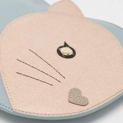 Furla Multicolor Leather Cat Wristlet Pouch
