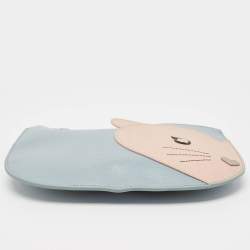 Furla Multicolor Leather Cat Wristlet Pouch