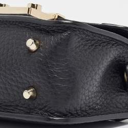 Furla Black/Beige Python Embossed and Leather Mni Metropolis Crossbody Bag