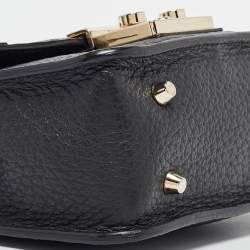 Furla Black/Beige Python Embossed and Leather Mni Metropolis Crossbody Bag