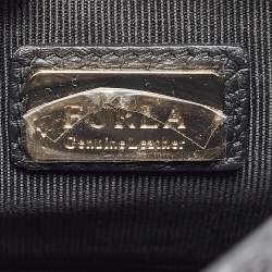 Furla Black/Beige Python Embossed and Leather Mni Metropolis Crossbody Bag