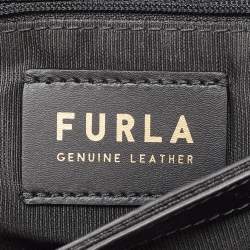 Furla Black Leather 1927 Flap Top Handle Bag