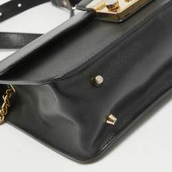 Pre Owned Furla Black Leather Metropolis Shoulder Bag