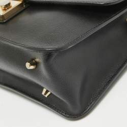 Pre Owned Furla Black Leather Metropolis Shoulder Bag
