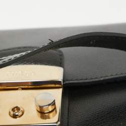 Pre Owned Furla Black Leather Metropolis Shoulder Bag