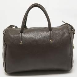 Furla Dark Brown Leather Ariana Satchel