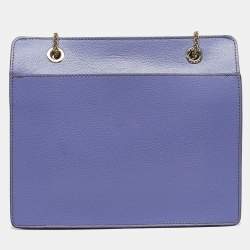Pre Owned Furla Blue/Purple Leather Like Crossbody Bag