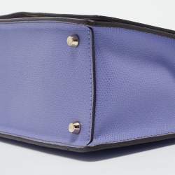 Pre Owned Furla Blue/Purple Leather Like Crossbody Bag