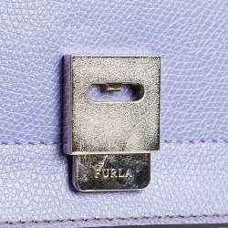 Pre Owned Furla Blue/Purple Leather Like Crossbody Bag