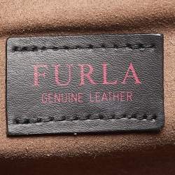 Pre Owned Furla Blue/Purple Leather Like Crossbody Bag