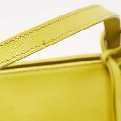 Furla Yellow Leather Top Zip Tote