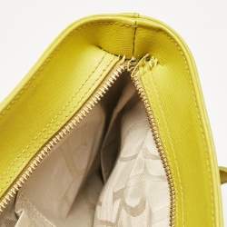 Furla Yellow Leather Top Zip Tote