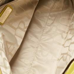Furla Yellow Leather Top Zip Tote