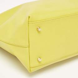 Furla Yellow Leather Top Zip Tote