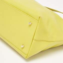 Furla Yellow Leather Top Zip Tote