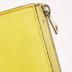 Furla Yellow Leather Zip Continental Wallet