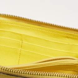 Furla Yellow Leather Zip Continental Wallet