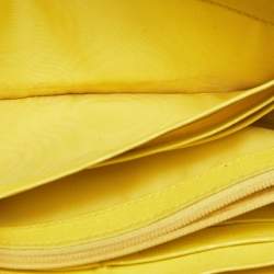 Furla Yellow Leather Zip Continental Wallet