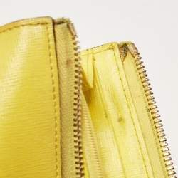 Furla Yellow Leather Zip Continental Wallet