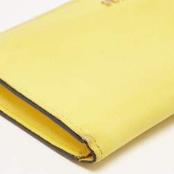 Furla Yellow Leather Zip Continental Wallet