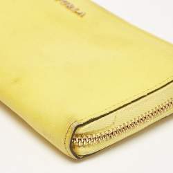 Furla Yellow Leather Zip Continental Wallet